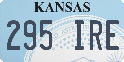 KS license plate 295IRE