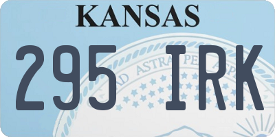 KS license plate 295IRK