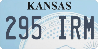 KS license plate 295IRM