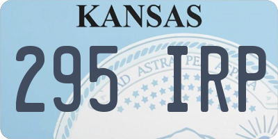 KS license plate 295IRP