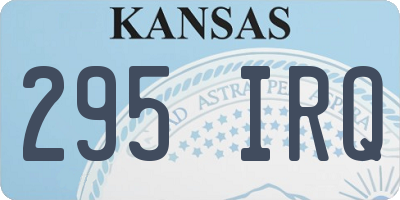 KS license plate 295IRQ