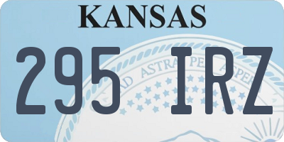 KS license plate 295IRZ
