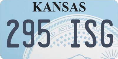 KS license plate 295ISG