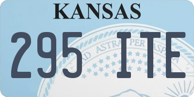 KS license plate 295ITE