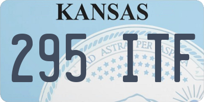 KS license plate 295ITF