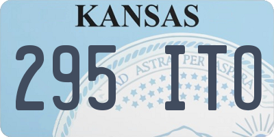 KS license plate 295ITO