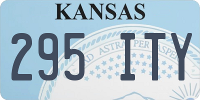 KS license plate 295ITY