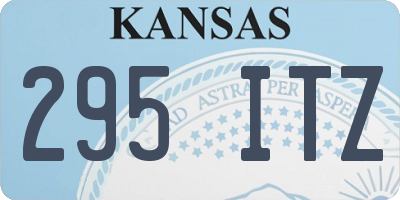 KS license plate 295ITZ