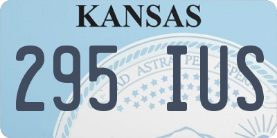 KS license plate 295IUS