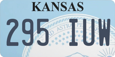 KS license plate 295IUW