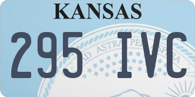 KS license plate 295IVC