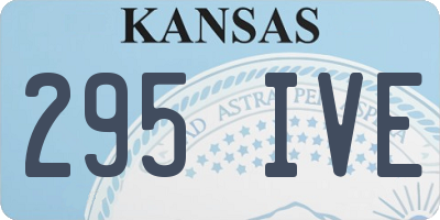 KS license plate 295IVE