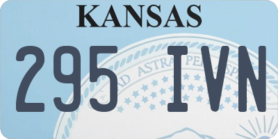 KS license plate 295IVN