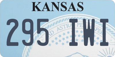 KS license plate 295IWI