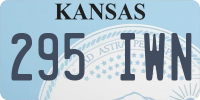 KS license plate 295IWN