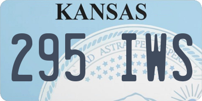 KS license plate 295IWS