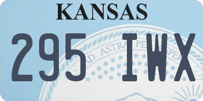 KS license plate 295IWX