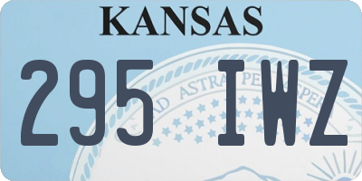 KS license plate 295IWZ
