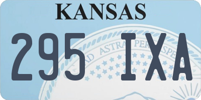 KS license plate 295IXA