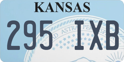 KS license plate 295IXB