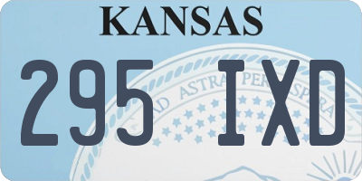 KS license plate 295IXD