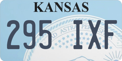 KS license plate 295IXF