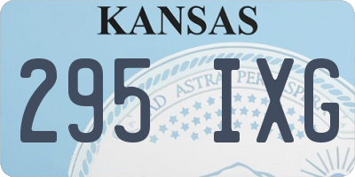 KS license plate 295IXG