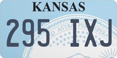 KS license plate 295IXJ
