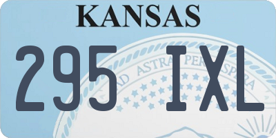 KS license plate 295IXL