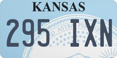 KS license plate 295IXN