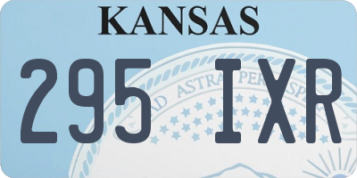KS license plate 295IXR