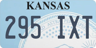 KS license plate 295IXT