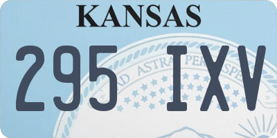 KS license plate 295IXV