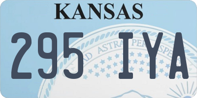 KS license plate 295IYA