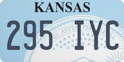 KS license plate 295IYC