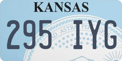 KS license plate 295IYG