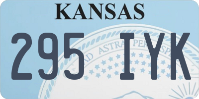 KS license plate 295IYK