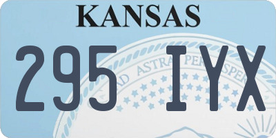 KS license plate 295IYX