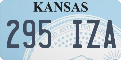 KS license plate 295IZA