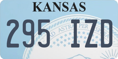 KS license plate 295IZD