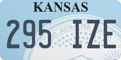KS license plate 295IZE