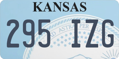 KS license plate 295IZG
