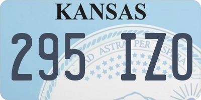 KS license plate 295IZO