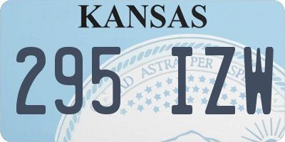 KS license plate 295IZW