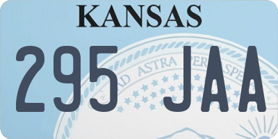 KS license plate 295JAA