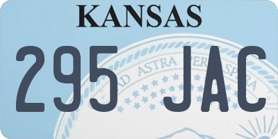 KS license plate 295JAC