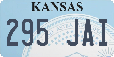 KS license plate 295JAI