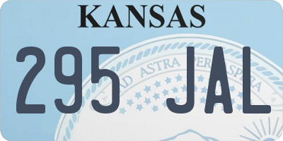 KS license plate 295JAL