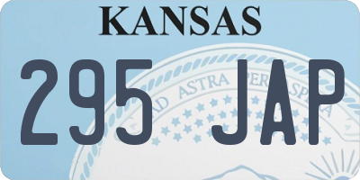 KS license plate 295JAP