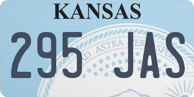 KS license plate 295JAS